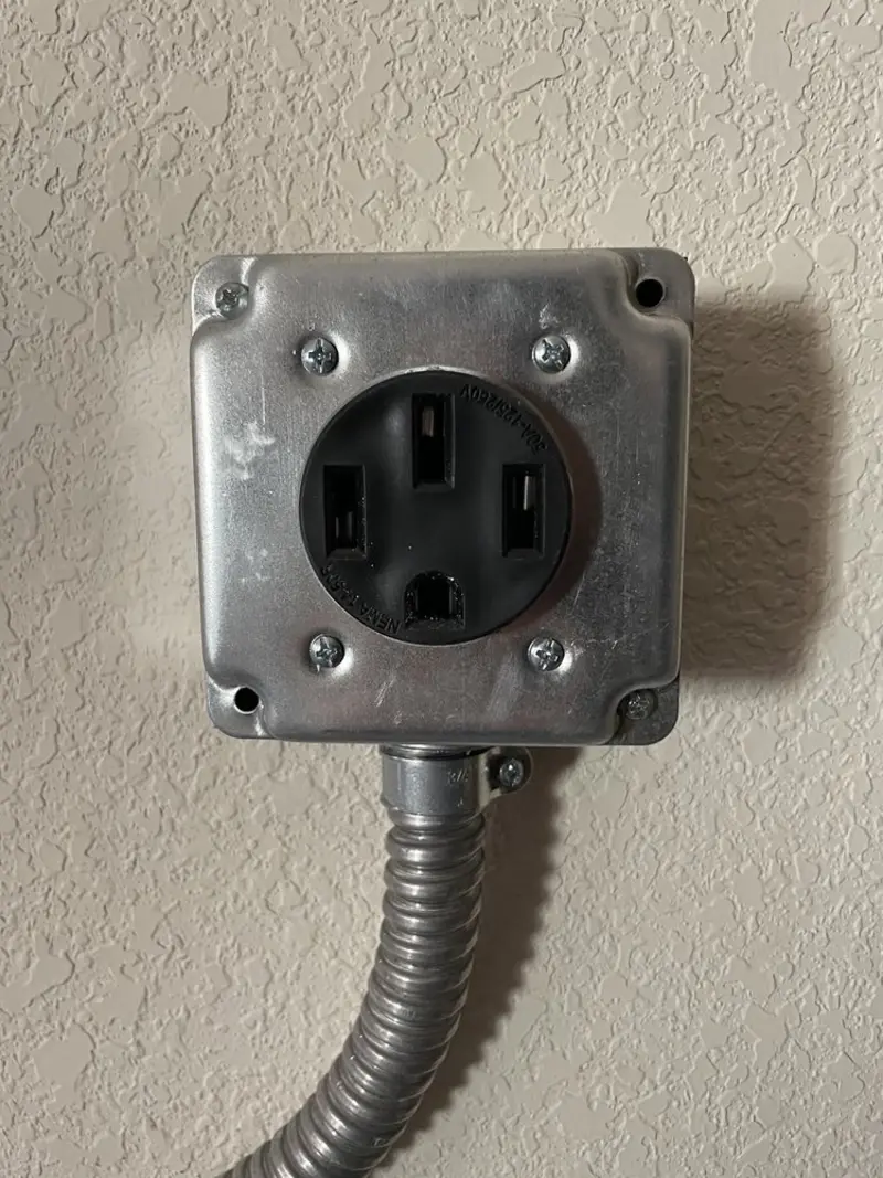 NEMA 14-50 outlet installed for Smart Home Electrical in Brownville