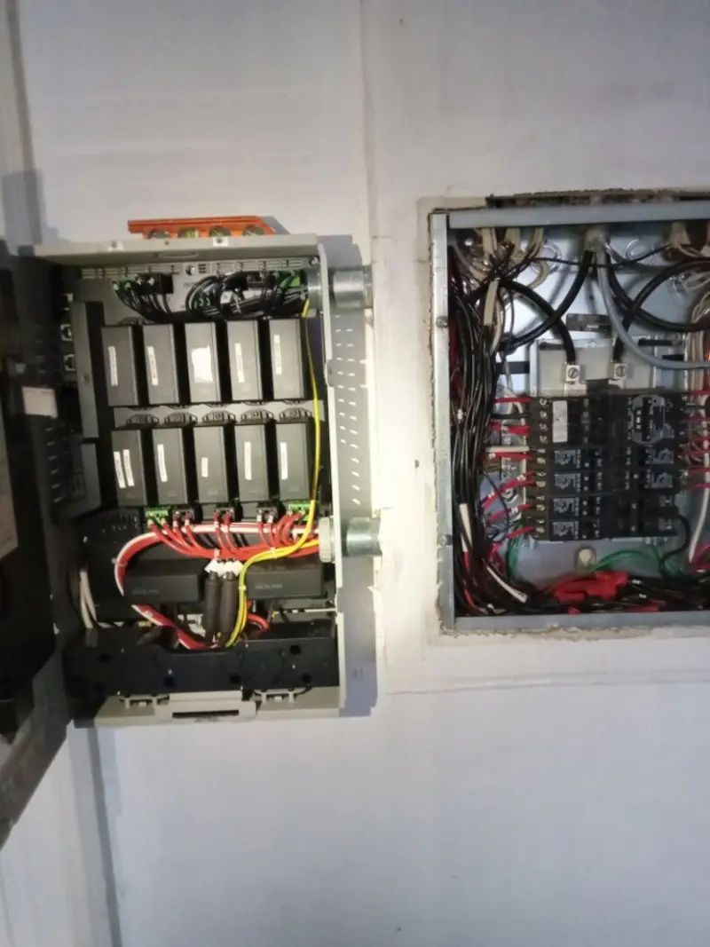 Electrical panel upgrade completed for Security Camera Wiring in Brownville